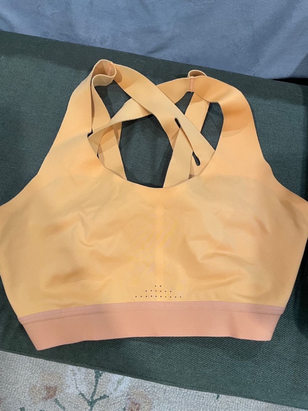 all in motion Peach Cross-Back Lightweight Sports Bra